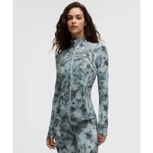 Lululemon Define Jacket Women's 12 Meadow Haze Grey Multi Floral Slim Fit Active